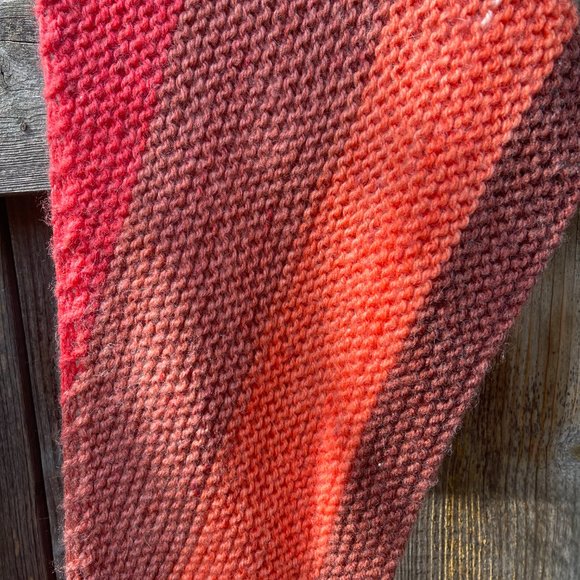 Hand Knit Fall Scarf - Picture 2 of 7